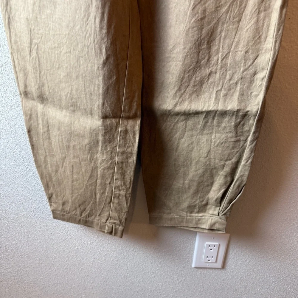 Reformation Fallon Pants Khaki High Rise Tapered Business Casual Boho Women’s 0